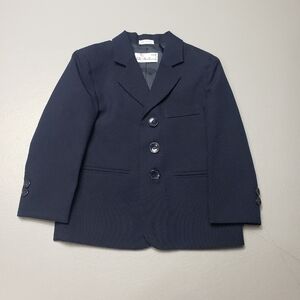 Boys calla collection navy blue suit jacket size 3 (22W)